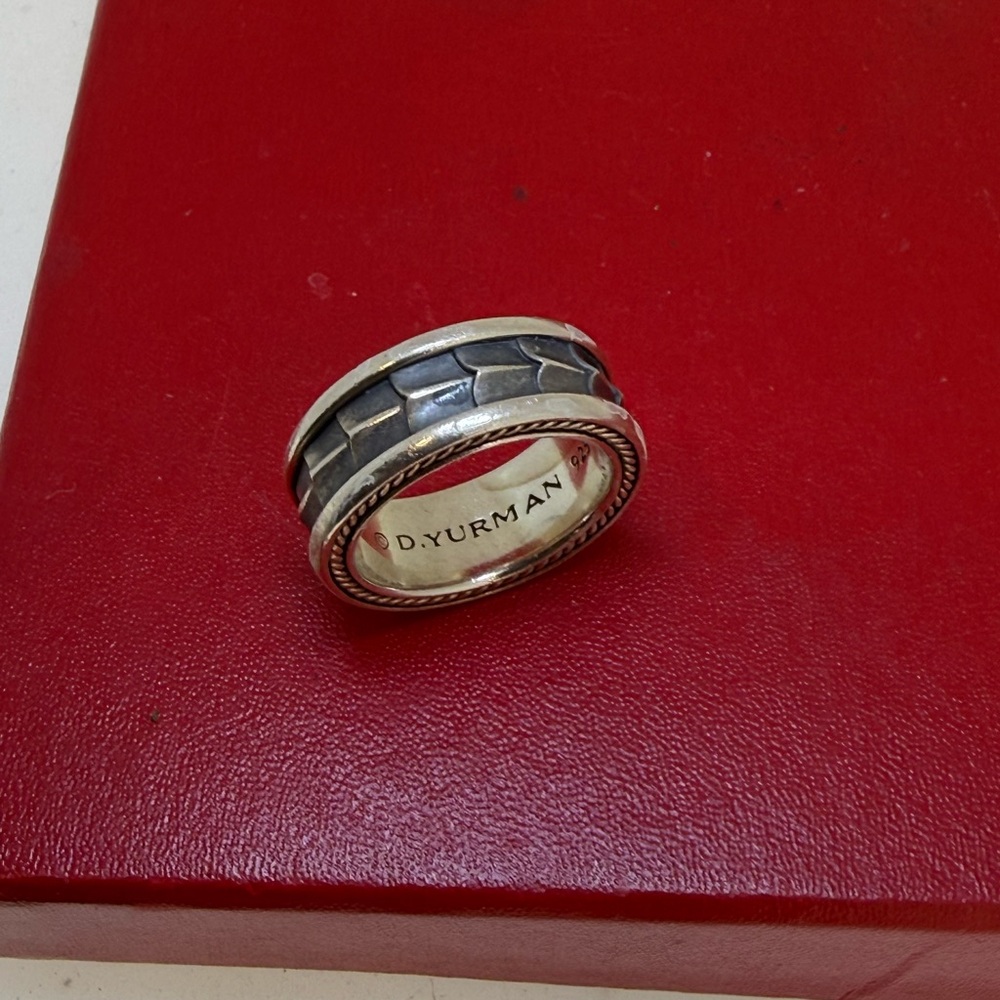 Authentic David Yurman Armory Sterling Silver Men's Band Ring Size 9.5 - Picture 6 of 8